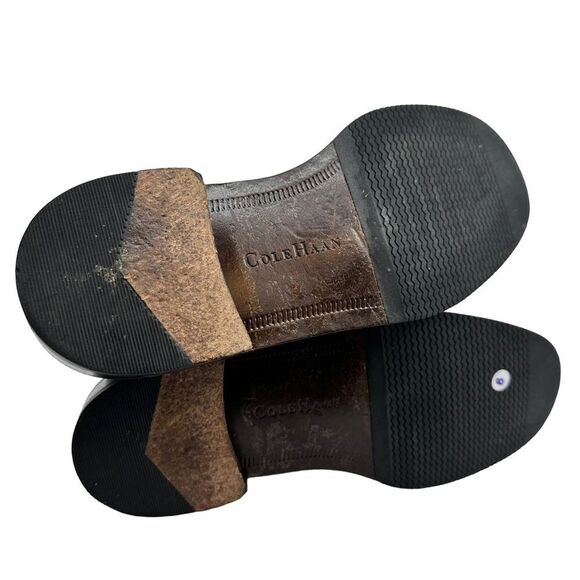 Cole Haan Mens Ankle Boots Black Leather Lace Up Round Moc Toe Chukka 8.5 M - Picture 10 of 10